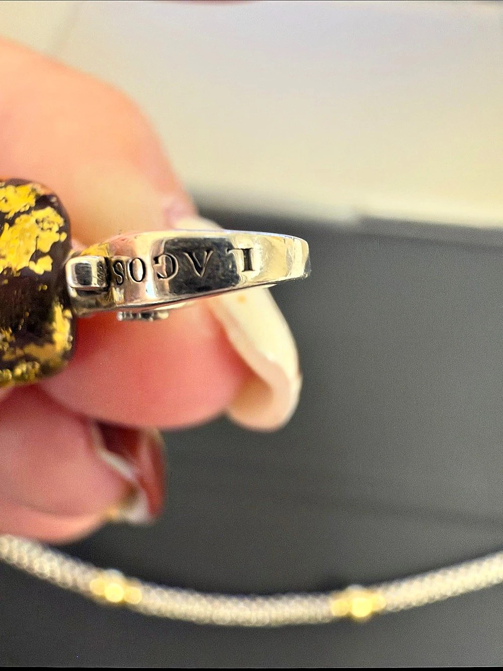 Perry's Emporium Silver Bracelet Sterling Silver & Gold - Picture 6 of 7